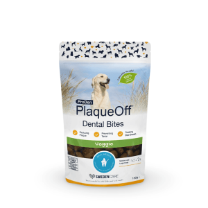 PLAQUEOFF DOG DENTAL BITES VEGGIE papildbarība suņiem 150g